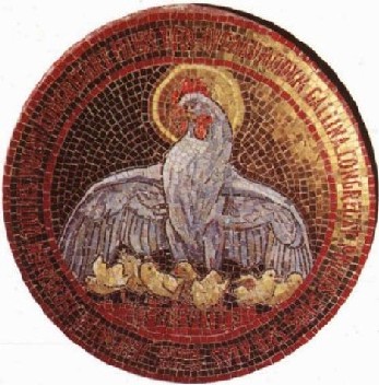 Mosaik in der Kirche "Dominus flevit" am lberg in Jerusalem
