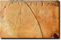 Fr�hchristliche Symbolik am Grab einer anderen Antonia (Domitilla-Katakombe, Rom)